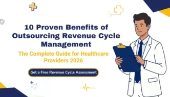 10 proven benefits of outsourcing revenue cycle management for healthcare providers including cost reduction, fewer claim denials, faster payments, and improved financial performance