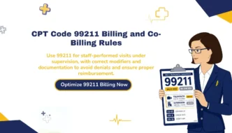 CPT 99211 billing for staff-performed visits with co-billing rules, modifier usage, and documentation requirements for accurate reimbursement